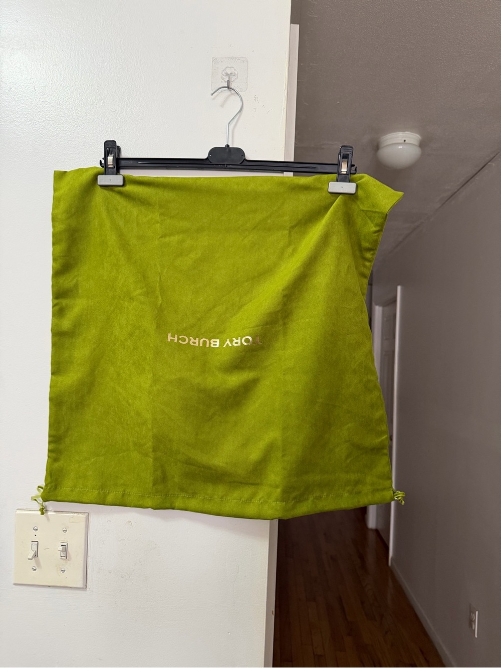 Tory Burch Lime Green Drawstring Dust Bag